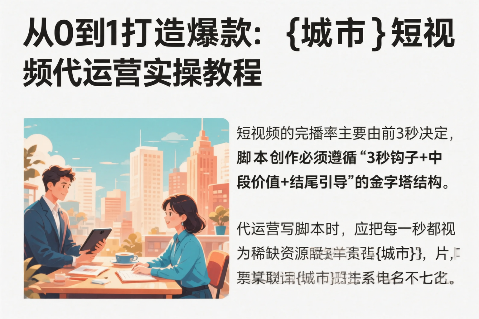 从0到1打造爆款:滁州短视频代运营实操教程