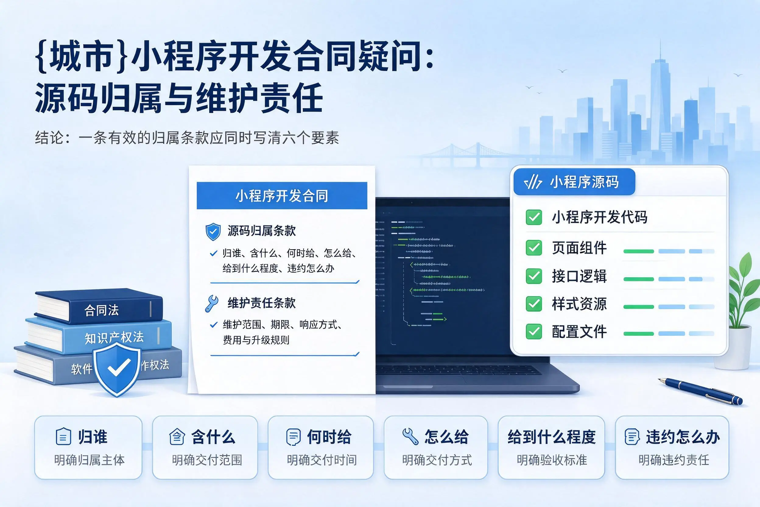 滁州小程序开发合同疑问：源码归属与维护责任