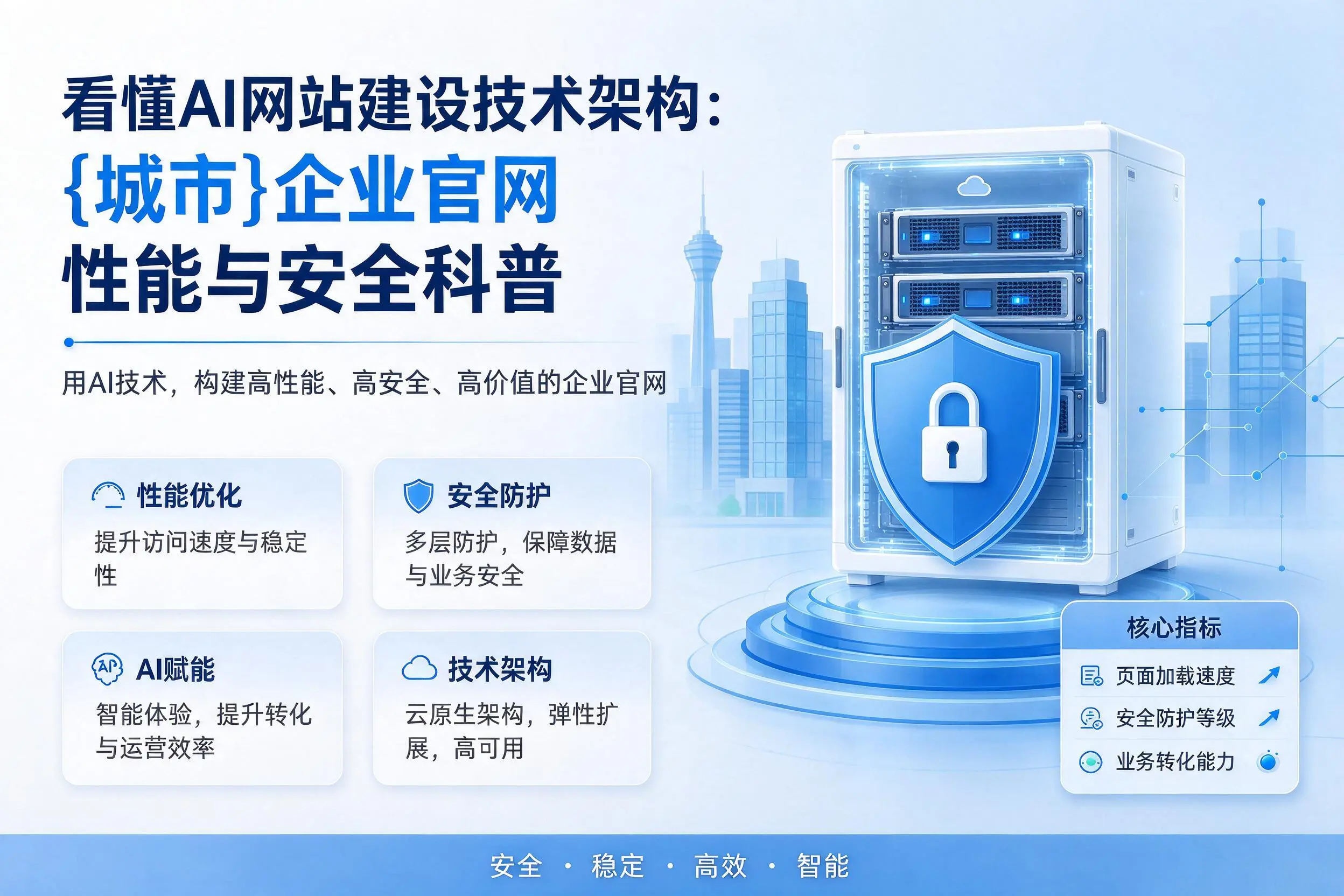 看懂AI网站建设技术架构:滁州企业官网性能与安全科普