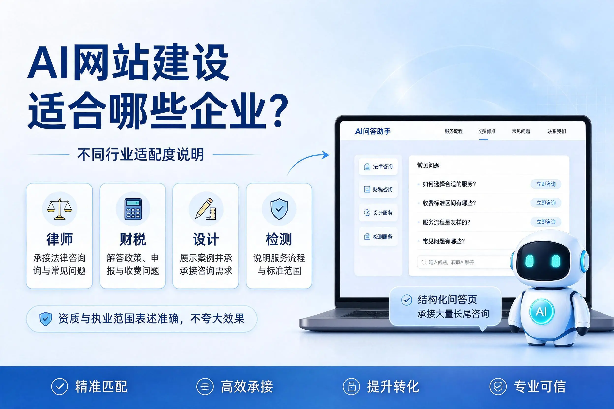 AI网站建设适合哪些企业？滁州不同行业适配度说明
