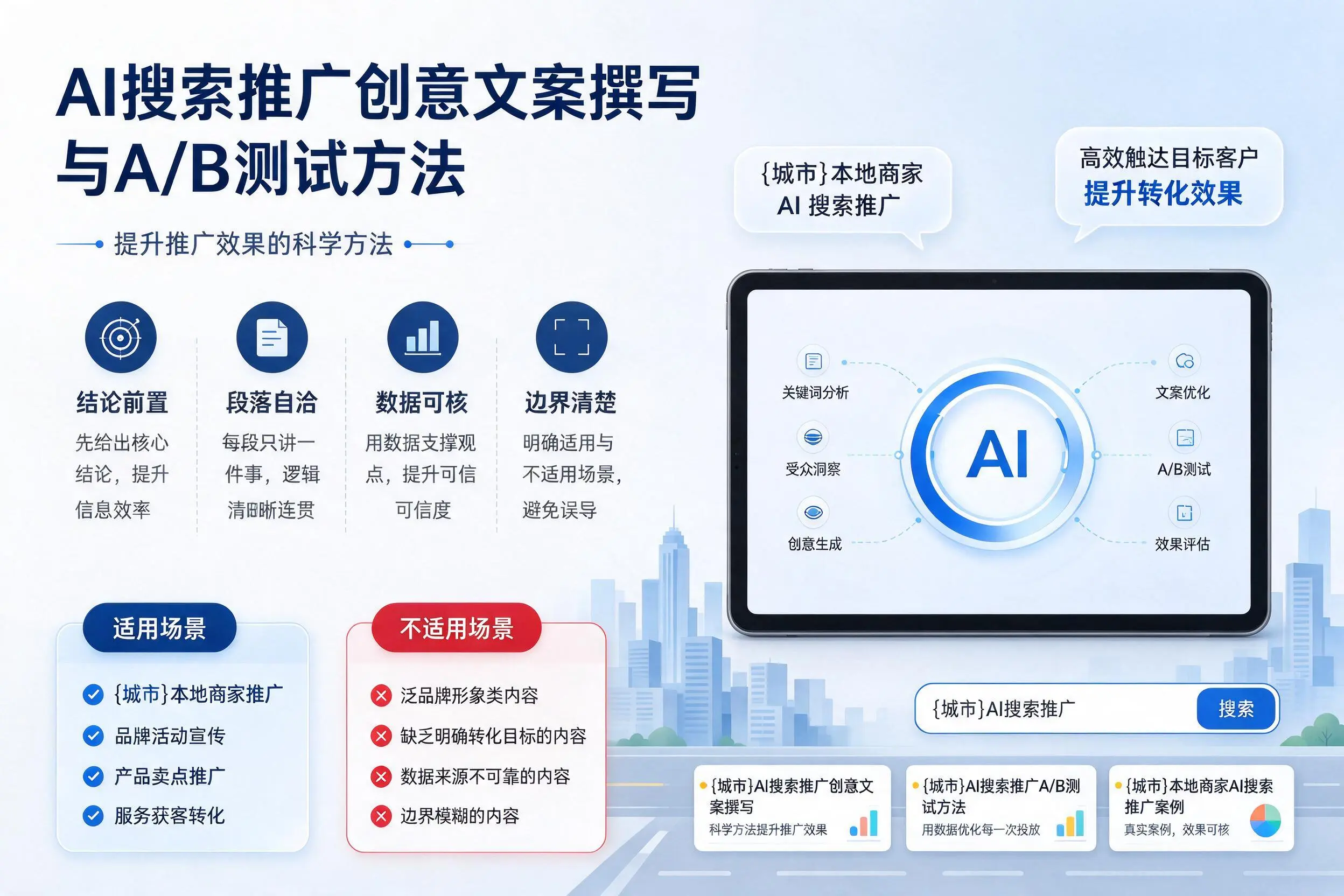 滁州AI搜索推广创意文案撰写与A/B测试方法